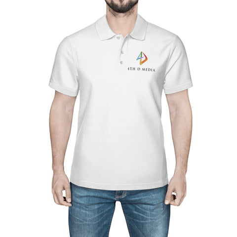 4thDMedia Mens white Polo Shirt