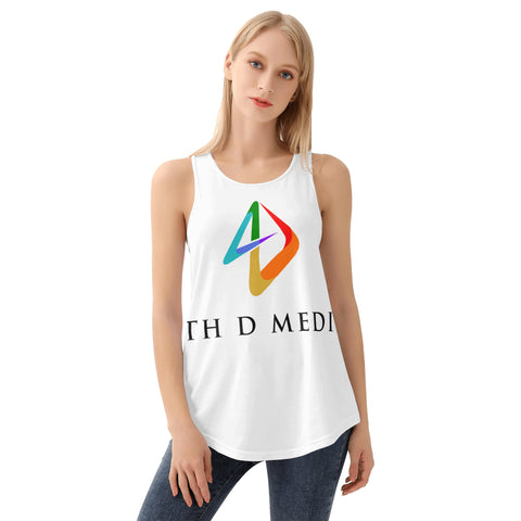 4th Dimension Media Womens White Tank Top