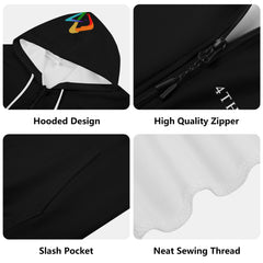 4thDMedia Zip Hoodie Black