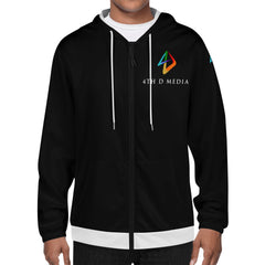 4thDMedia Zip Hoodie Black
