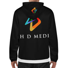4thDMedia Zip Hoodie Black