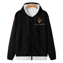 4thDMedia Zip Hoodie Black
