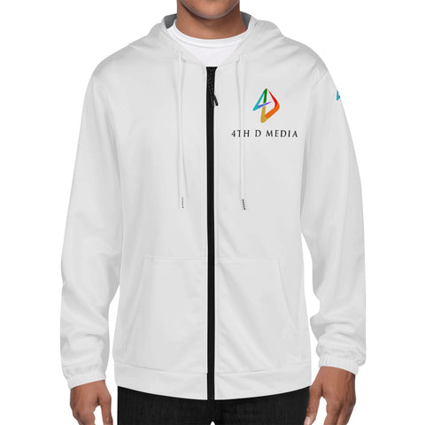 4thDMedia Zip Hoodie White