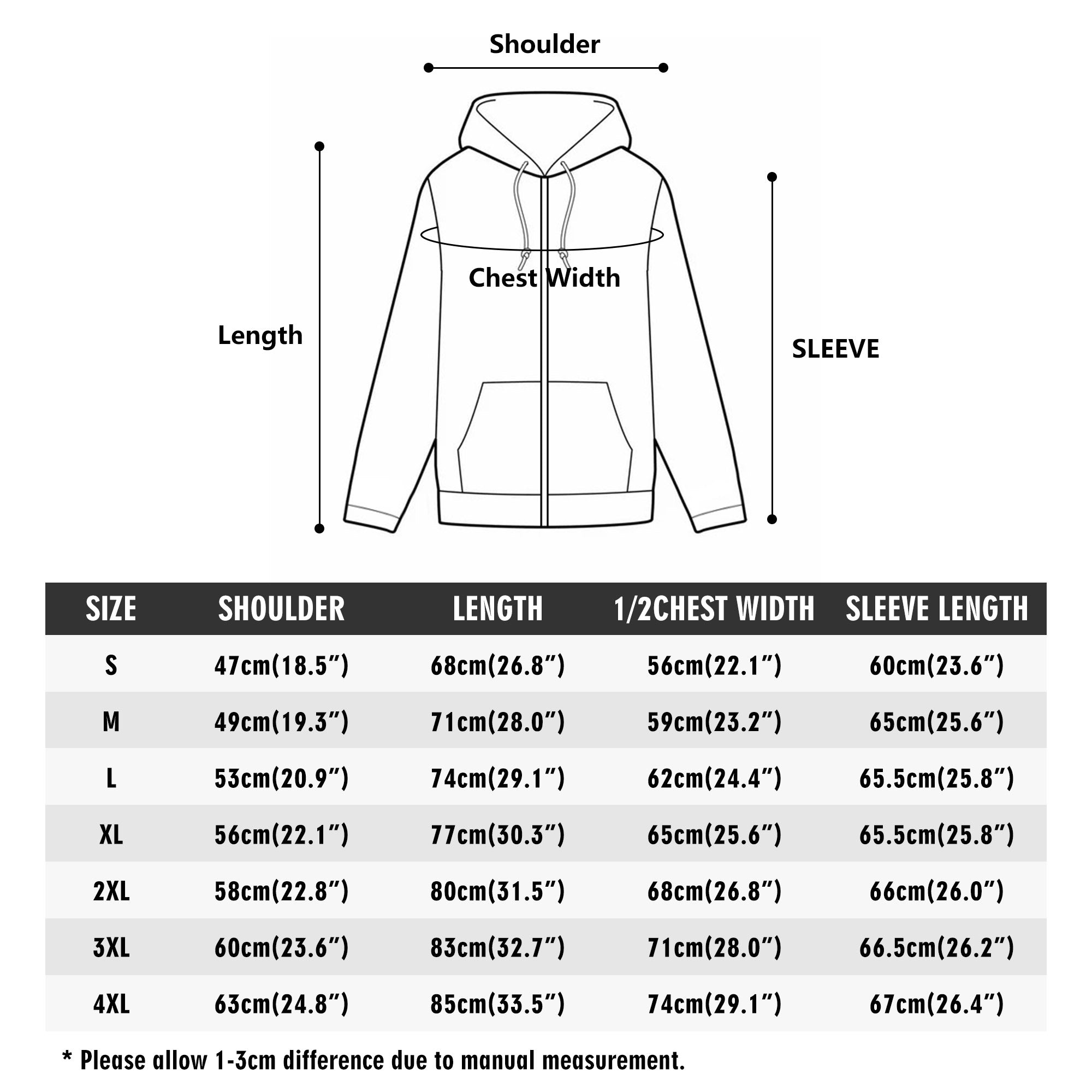 4thDMedia Zip Hoodie Black