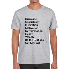 Wordly Motivation T-Shirt Blk Let