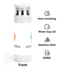 4thDMedia Insulated Water Bottle White
