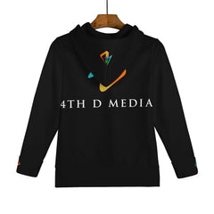 4thDMedia Kids Zip Hoodie Black