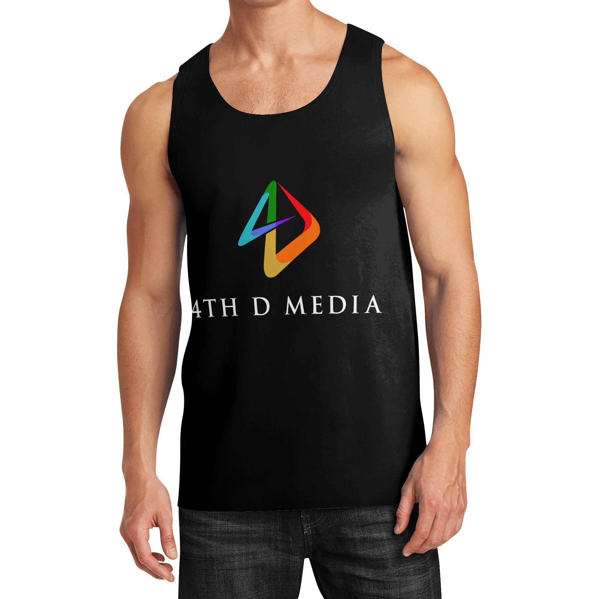 4thDMedia Mens Vest Shirt Black