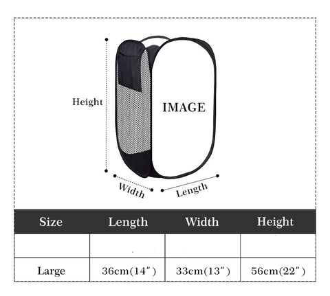 4thDMedia Laundry Hamper Black
